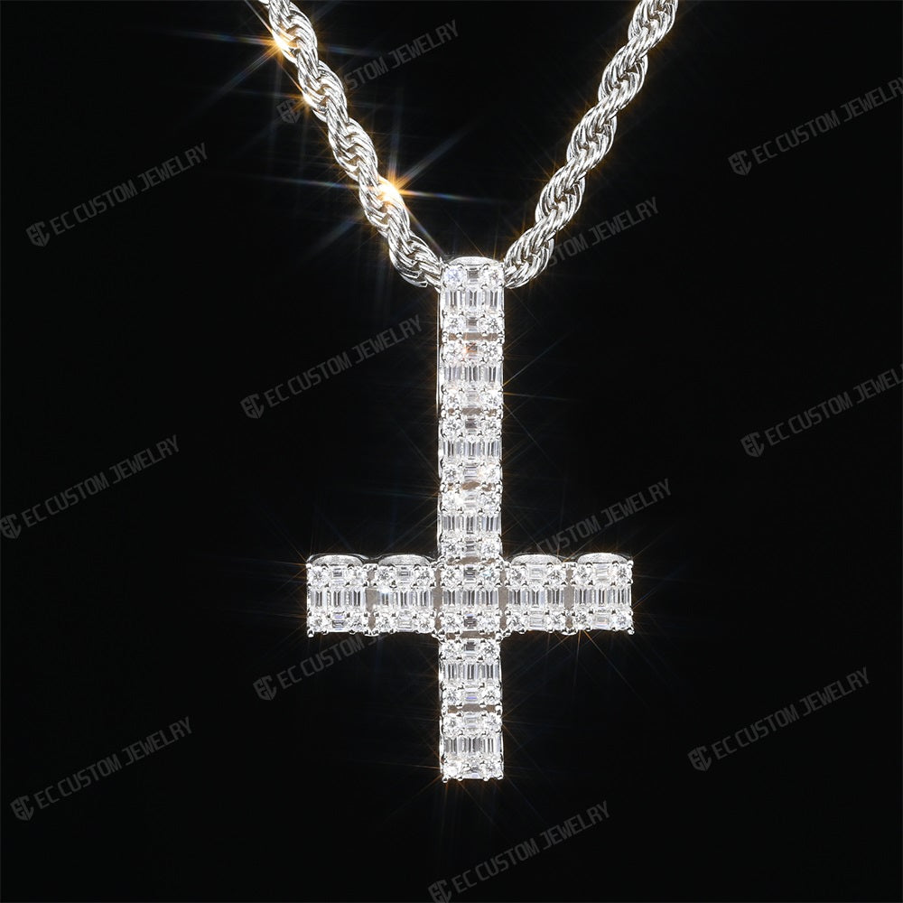 St. Peter's cross hip hop upside down pendant