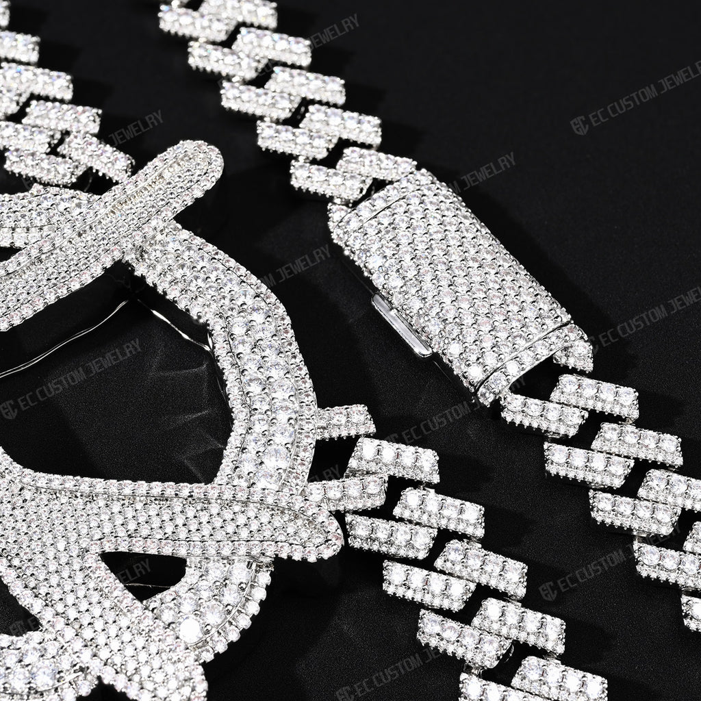Upside Down Anarchy Logo Chain iced out anarchy necklace hip hop bling jewelry 5
