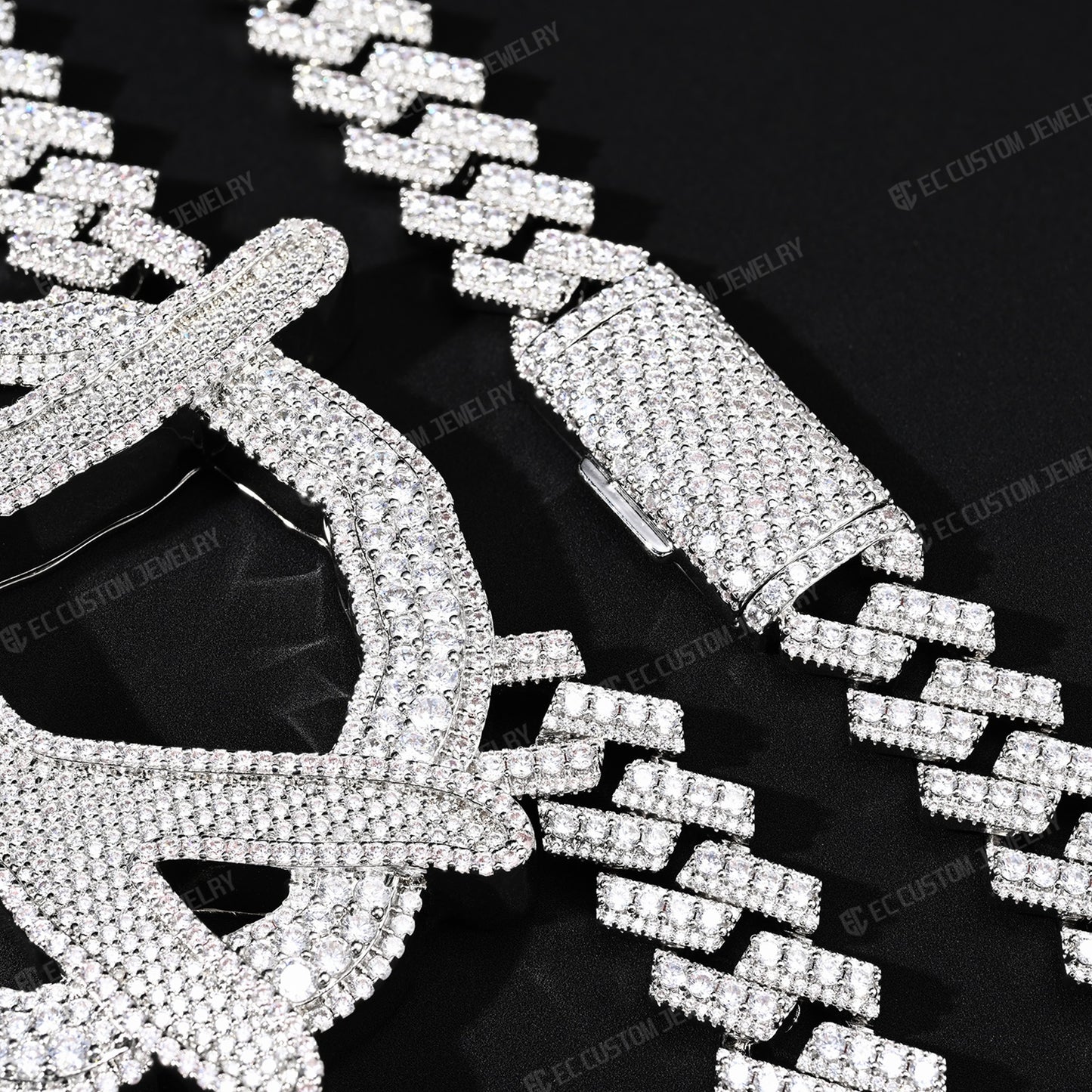 Upside Down Anarchy Logo Chain iced out anarchy necklace hip hop bling jewelry 5