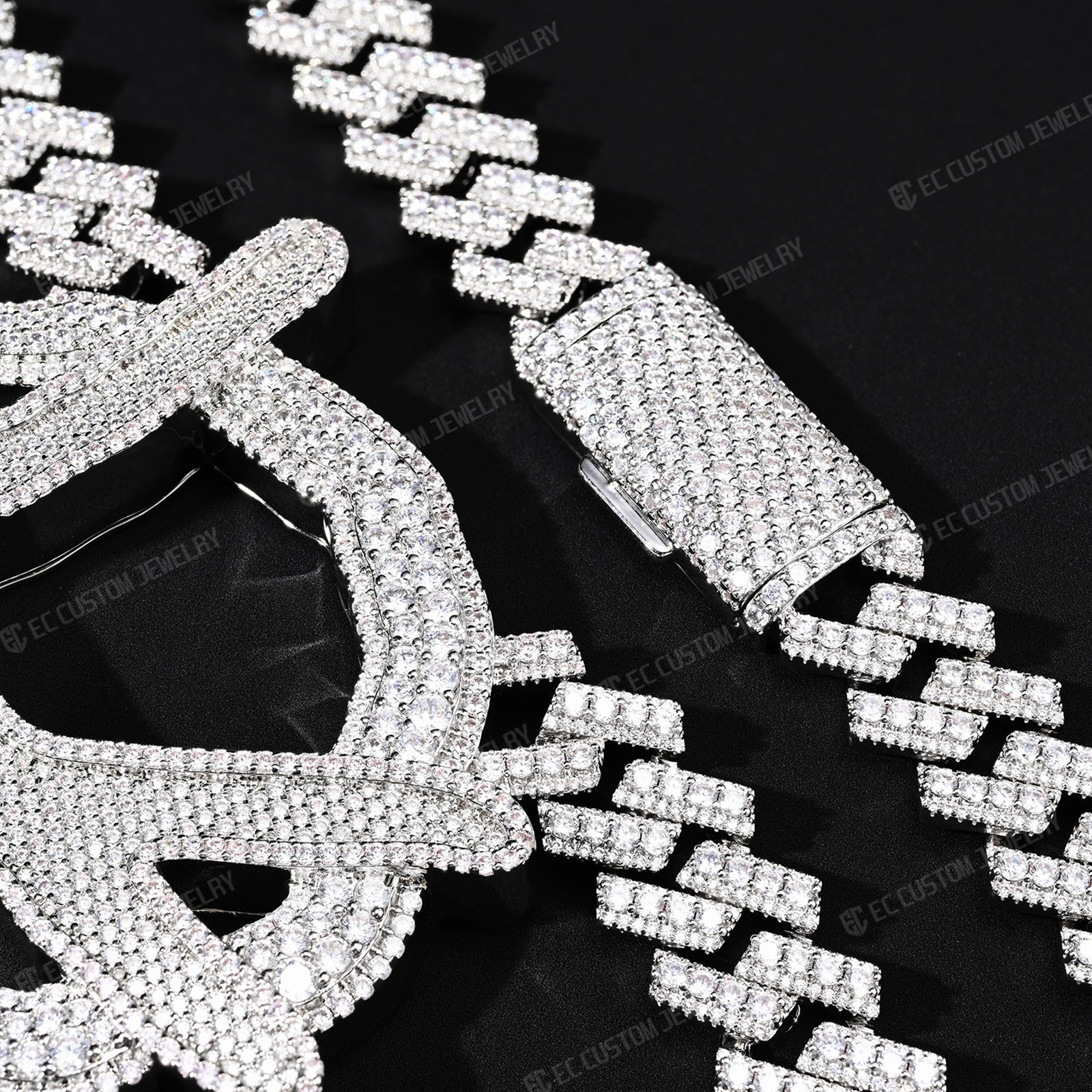 Upside Down Anarchy Logo Chain iced out anarchy necklace hip hop bling jewelry 5