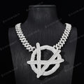 Upside Down Anarchy Logo Chain iced out anarchy necklace hip hop bling jewelry 6