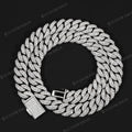 Wavy shaped Cuban link irregular diamond Cuban necklace Bold Moissanite hip hop chain men s jewelry