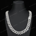 Custom Iced Out Cuban Link Chains Irregular Link Moissanite Necklace