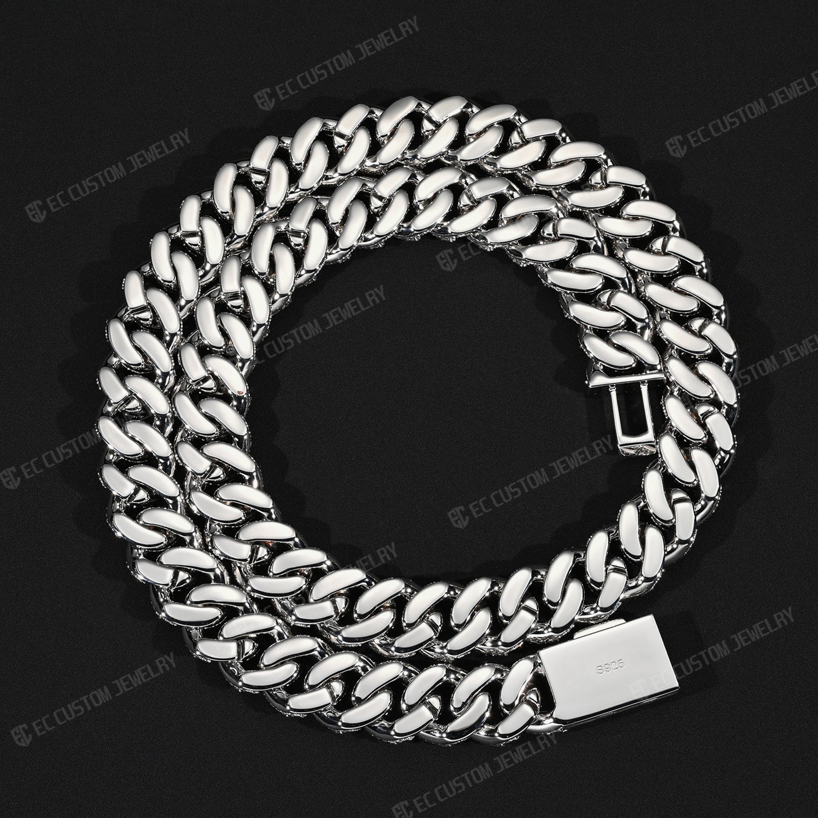 Custom Iced Out Cuban Link Chains Irregular Link Moissanite Necklace