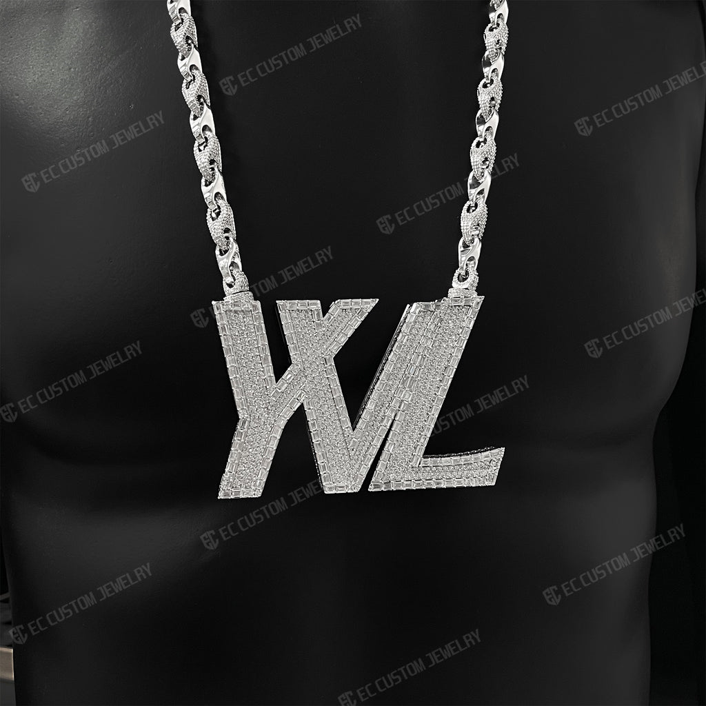 YVL Link Rope Chain iced Out Hip Hop necklace cart iyoung vamp life logo neck chain 1