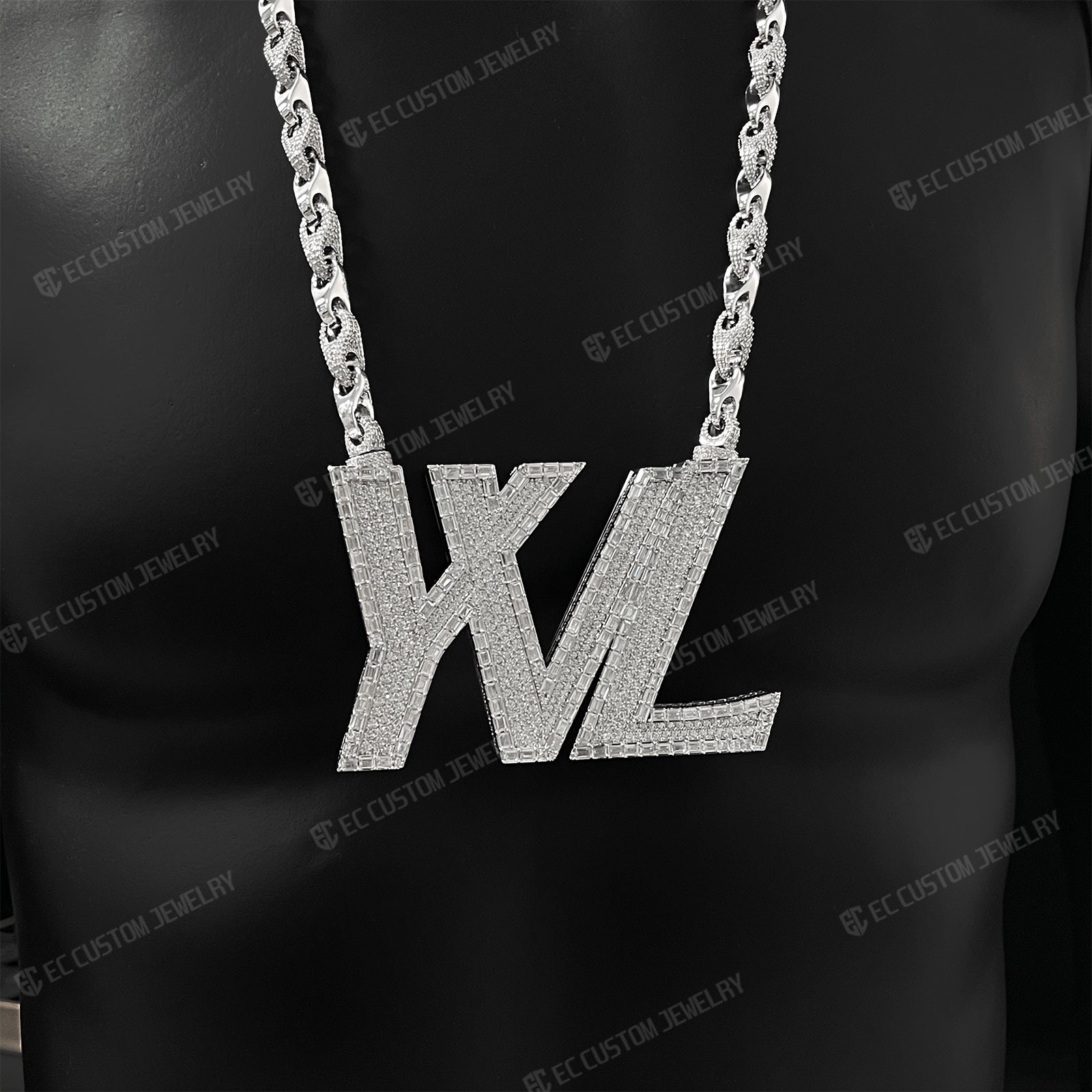 YVL Link Rope Chain iced Out Hip Hop necklace cart iyoung vamp life logo neck chain 1