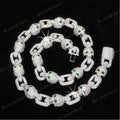 Yeat Style skull Chain Skeleton Chain Necklace Iced Out-S925 Silver 5