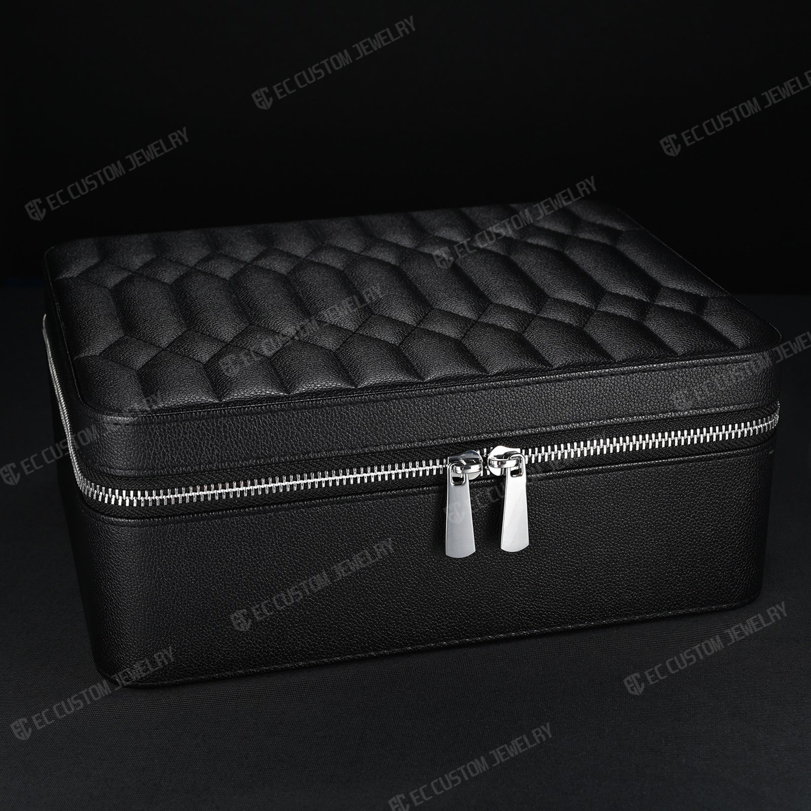 black blue inside hip hop jewelry box iced out chain case watch diamond pendant keeping 1