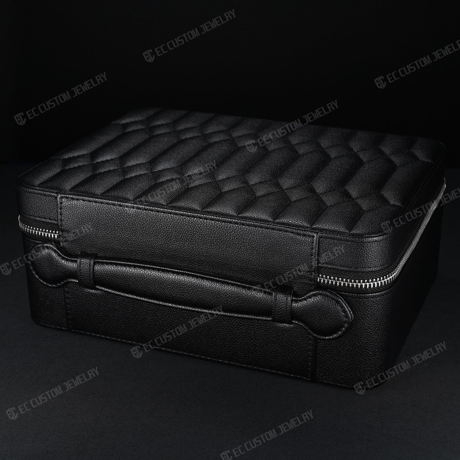 black blue inside hip hop jewelry box iced out chain case watch diamond pendant keeping 2