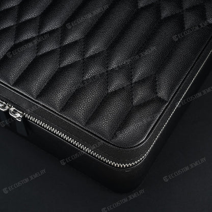 Solid 2KG High End Leather Jewelry Box  Iced Out Chain Luxury Case for Hip Hop
