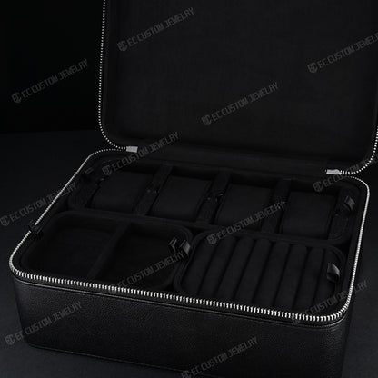 Solid 2KG High End Leather Jewelry Box  Iced Out Chain Luxury Case for Hip Hop