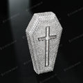 iced out Exquisite Diamond Coffin Cross upside down uprignt changable Pendant Hip hop ec custom jewelry 2