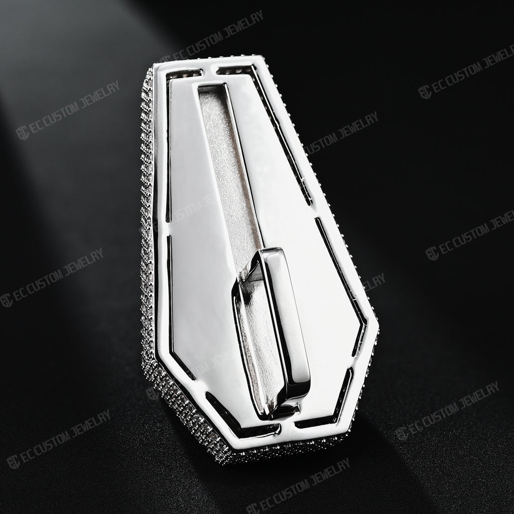 iced out Exquisite Diamond Coffin Cross upside down uprignt changable Pendant Hip hop ec custom jewelry 5