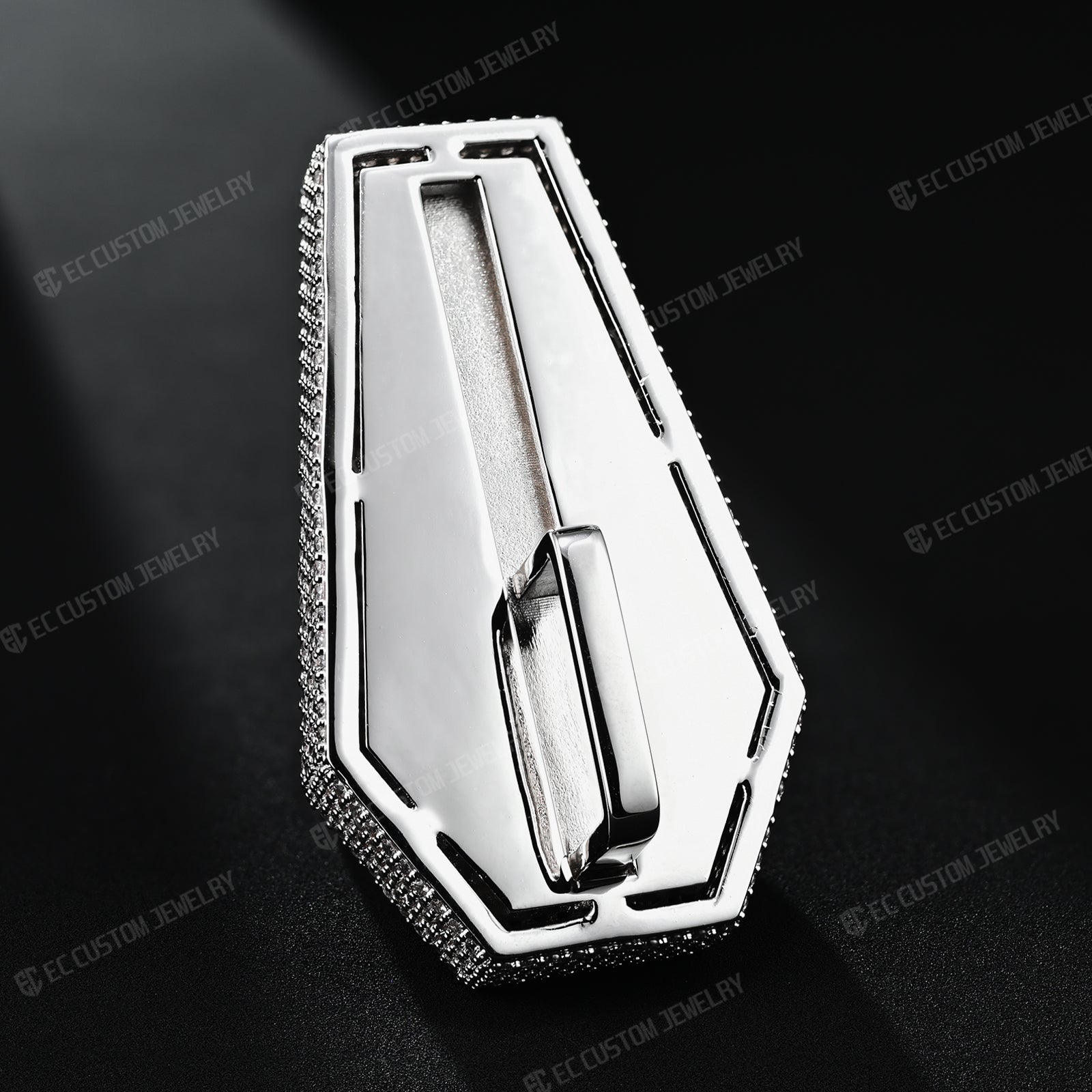 iced out Exquisite Diamond Coffin Cross upside down uprignt changable Pendant Hip hop ec custom jewelry 5