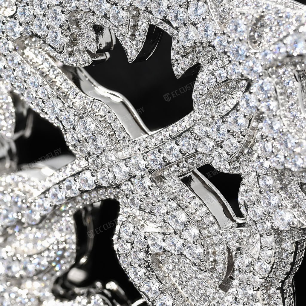 iced out x pendant ken carson jewelry S925 sterling silver