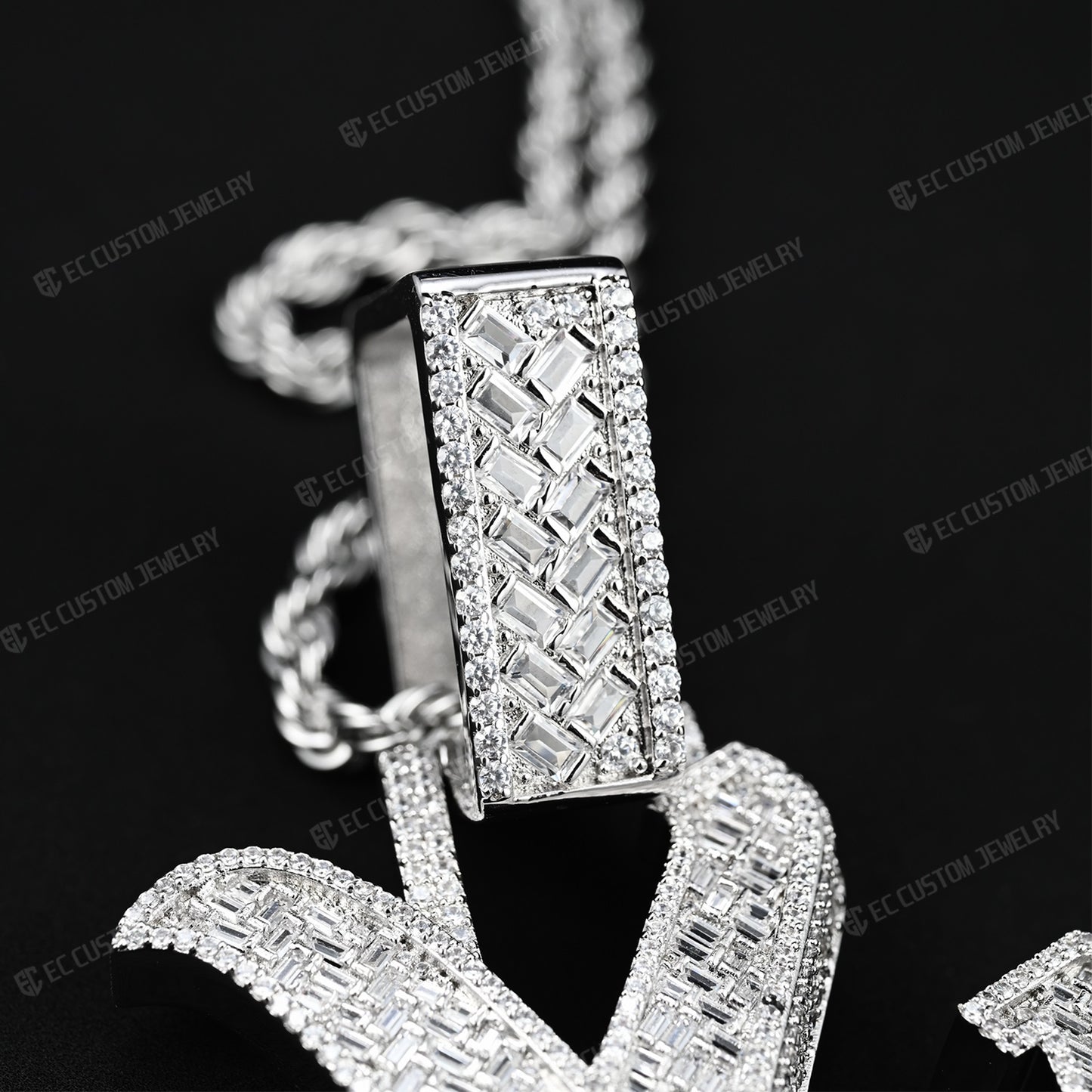 yvl ysl logo pendant hip hop rapper iced out jewelry men fashion outfit diamonds 925 silver 3