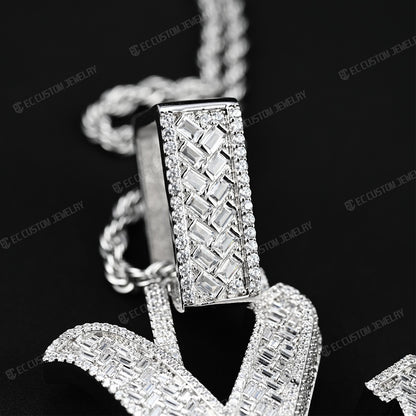yvl ysl logo pendant hip hop rapper iced out jewelry men fashion outfit diamonds 925 silver 3