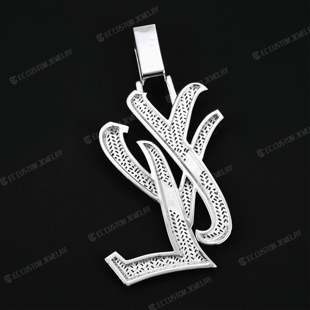 YVL Label Iced Out Pendant Hip Hop Rapper Jewelry – EC Custom Jewelry